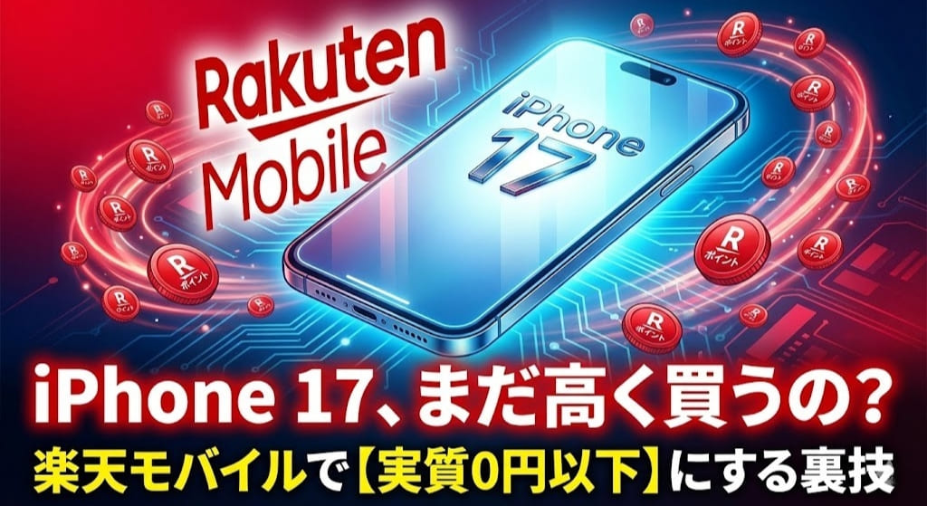【徹底分析】iPhone 17を最安で買うなら楽天モバイル！他社キャリア・Appleストアとの価格比較