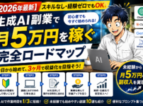 【2026年最新】スキルなし・経験ゼロでもOK！生成AI副業で月5万円を稼ぐ完全ロードマップ