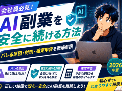 【会社員必見】AI副業を安全に続ける方法｜バレる原因・対策・確定申告を徹底解説(2026年版)