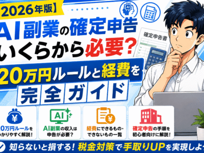 【2026年版】AI副業の確定申告はいくらから必要？20万円ルールと経費を完全ガイド